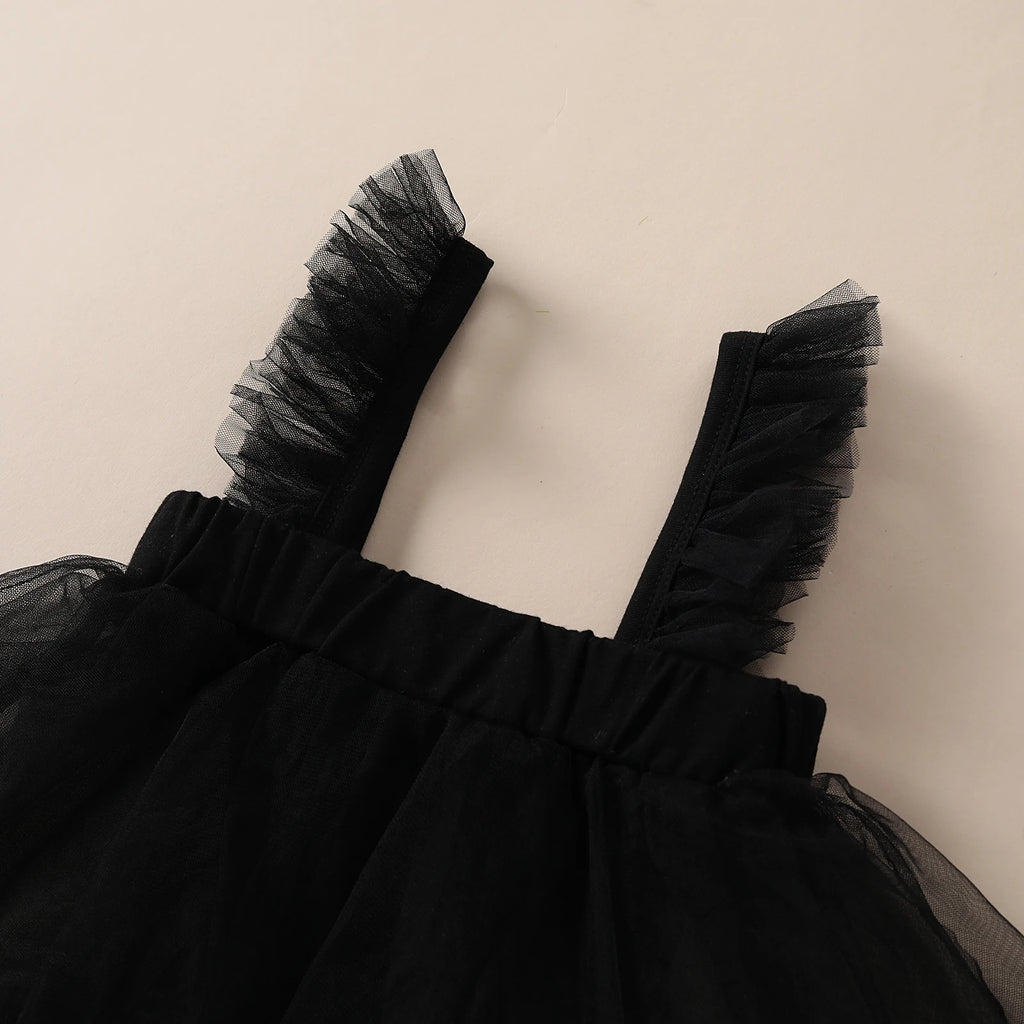 Girls Tulle Dress Blouse - Long Sleeve Fashion Top (1-6 Years)