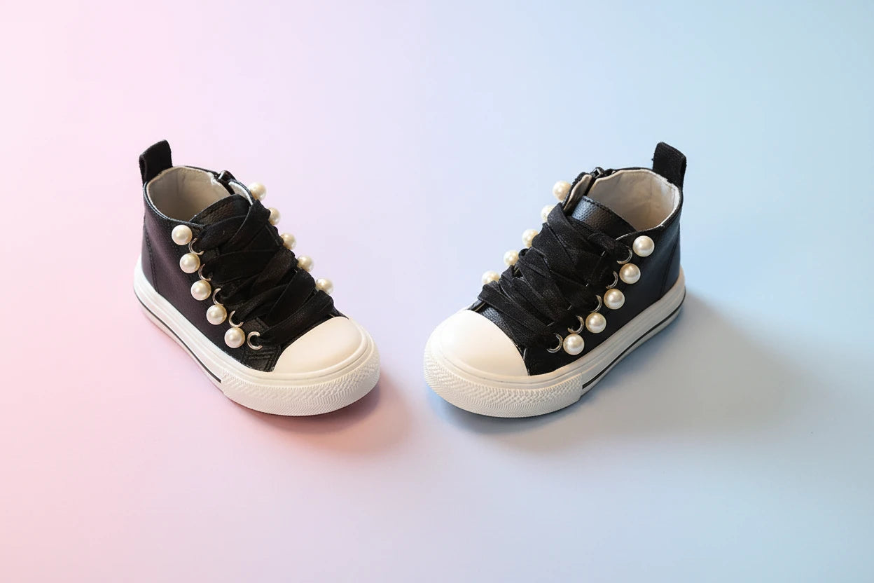 Girls' Princess shoes - Pearl & Rivet Design Waterproof Ankle shoes