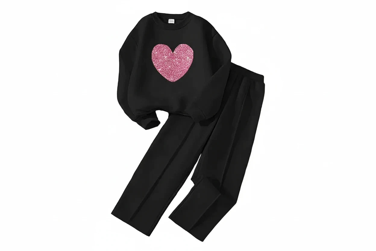 Girls Fleece Sweatshirt and Pants Set - Kidnor