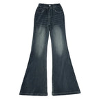 Pantaloni evazați din denim, blugi vintage slăbiți, 10-14 ani