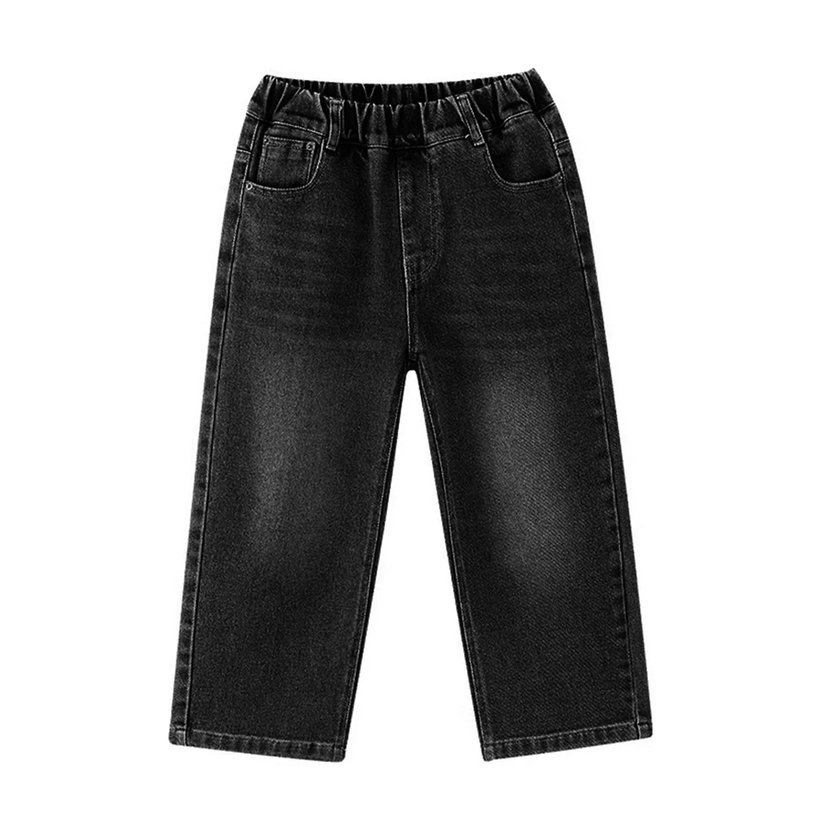 Kinder-Jeans mit weitem Bein – gerade geschnittene Hose mit elastischem Bund (3–16 Jahre)