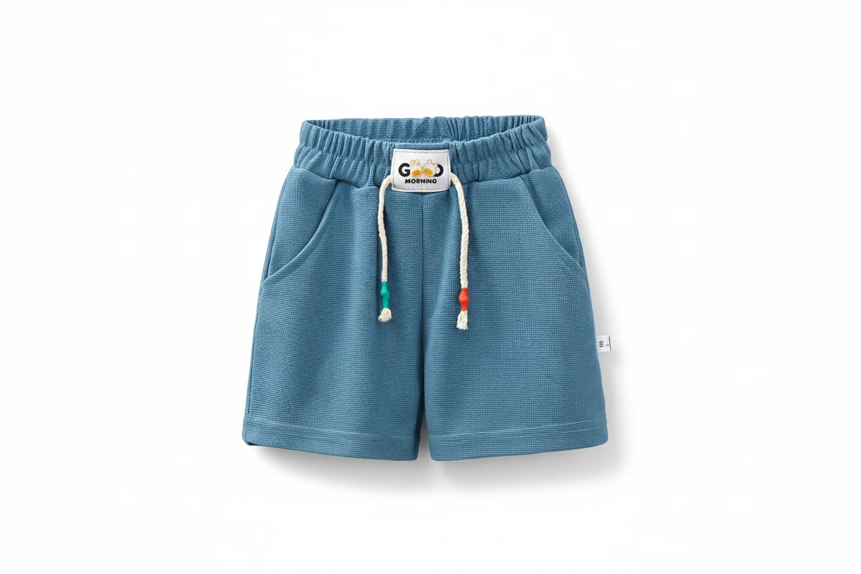 Boys' Candy Color Beach Shorts - Elastic Waist Summer Shorts Ages 4-6
