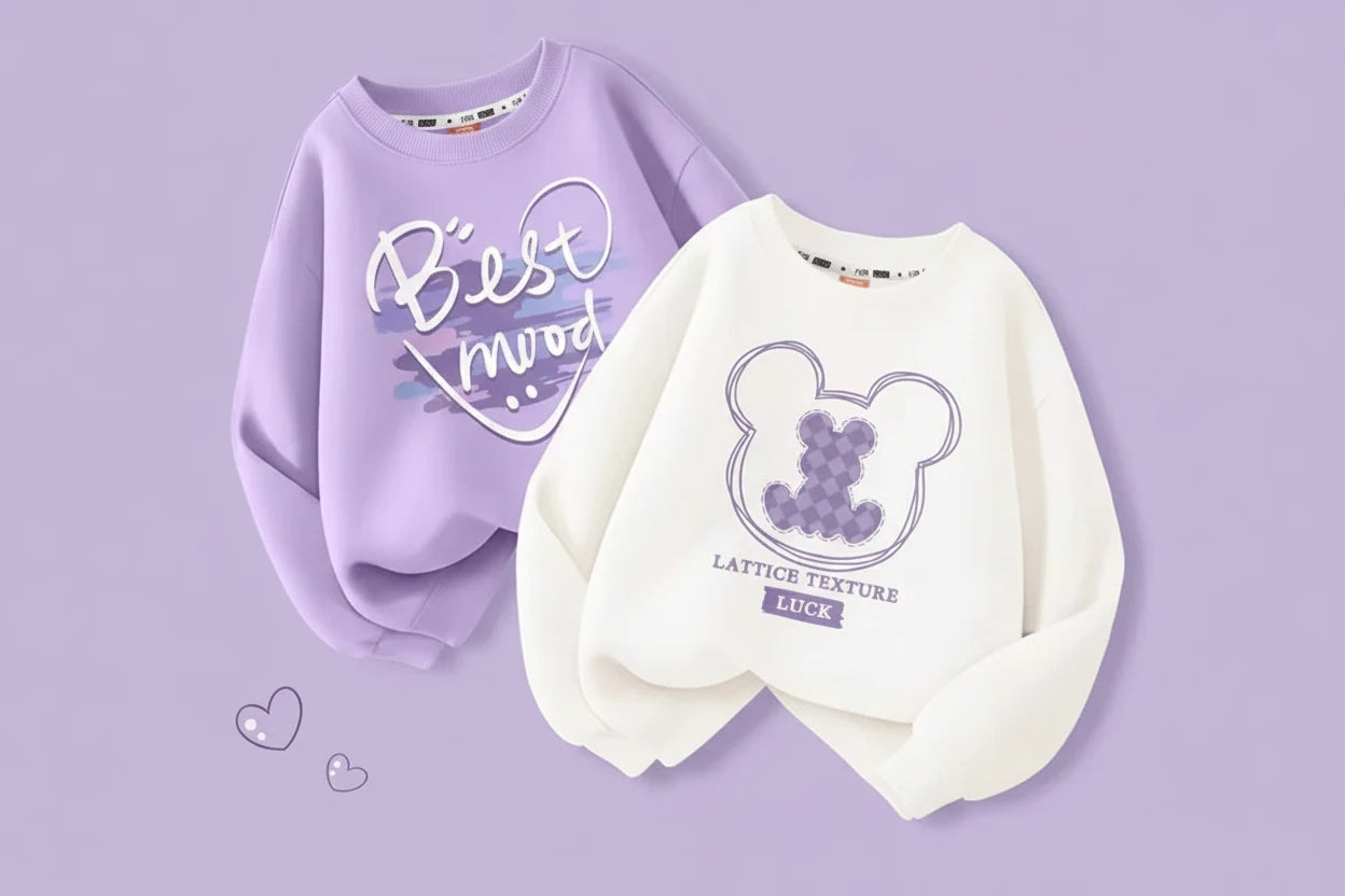 Baby Girls’ Set – Cartoon Long Sleeve ,Soft & Stylish