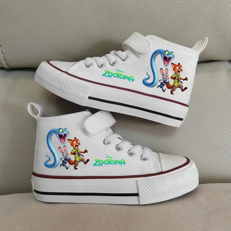 Kids' Zootopia High-Top Canvas Shoes - Judy & Nick Sneakers Ages 7-13