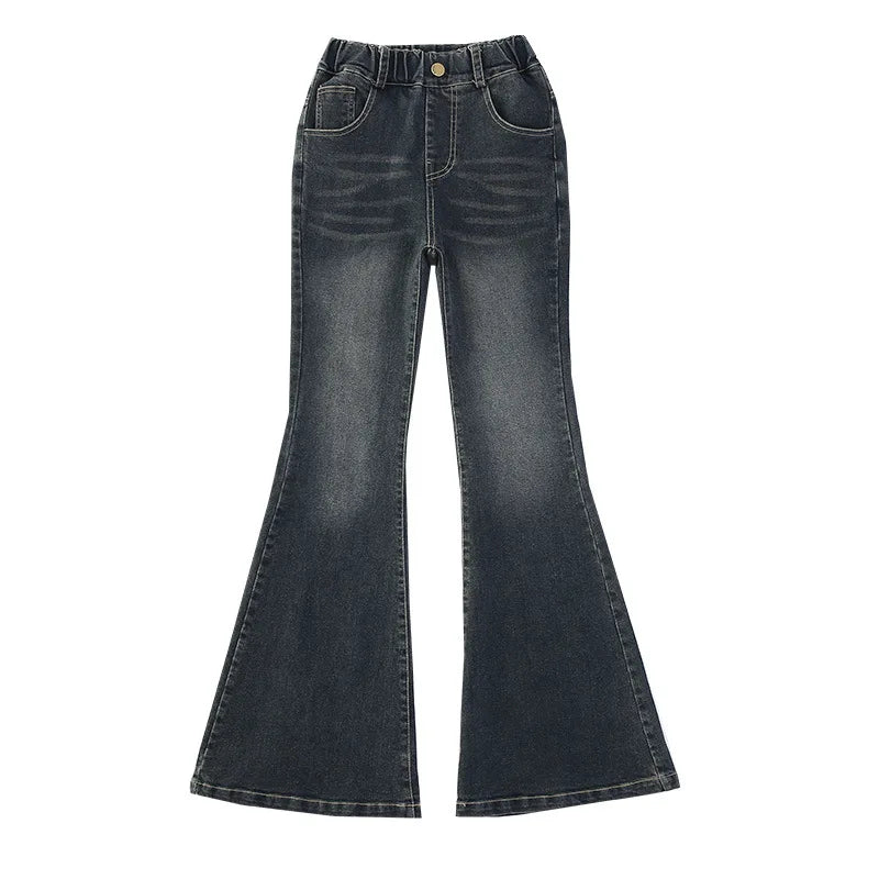 Girls High Waist Flared Jeans - Kidnor