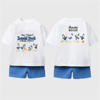 Kids Cartoon T-Shirt & Shorts Set - Disney Summer 2-Piece Outfit