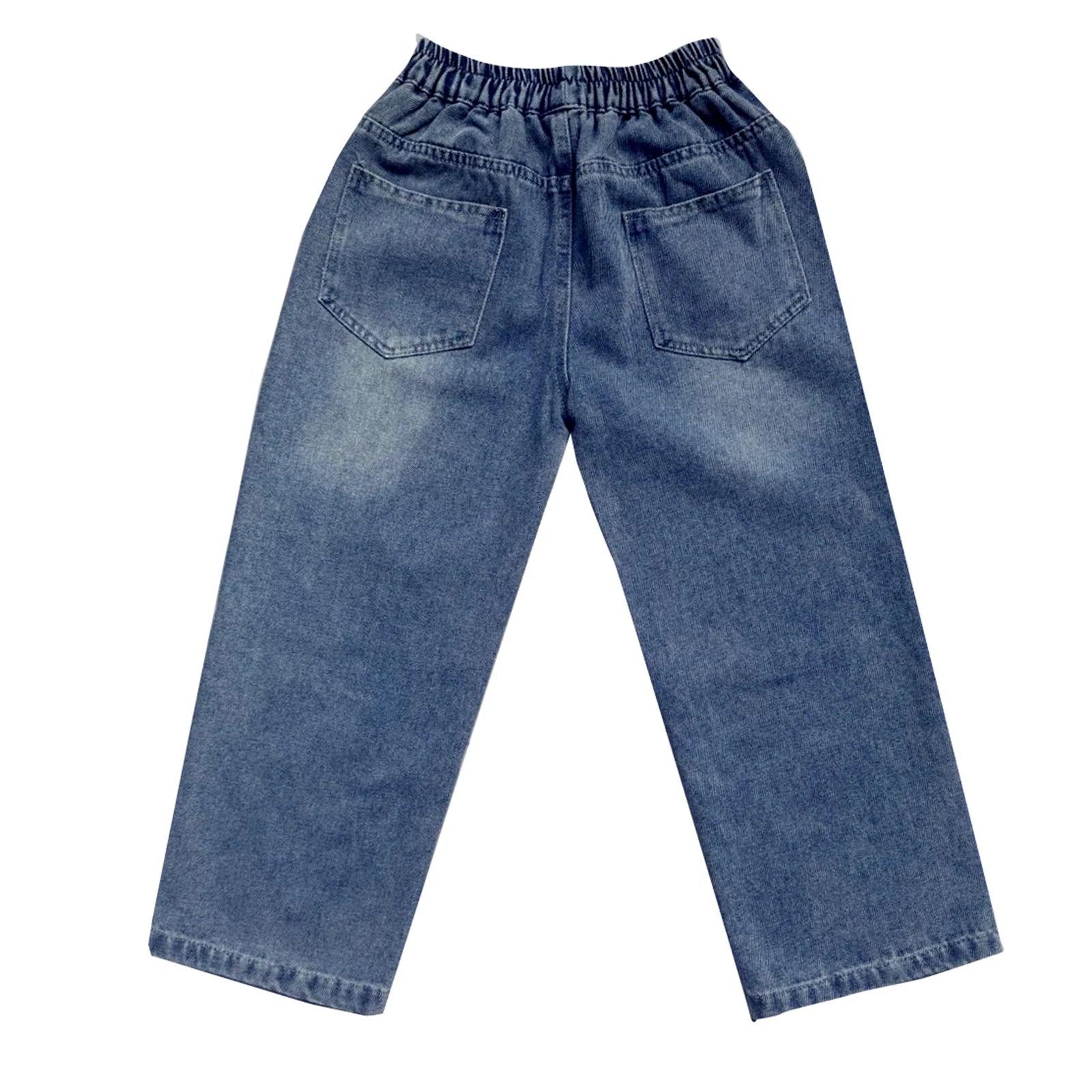 Kinder-Jeans mit weitem Bein – gerade geschnittene Hose mit elastischem Bund (3–16 Jahre)