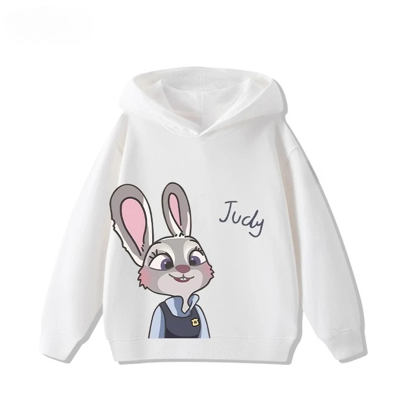 Kids' Zootopia Character Hoodie - Judy & Nick Cartoon Pullover Ages 1-12
