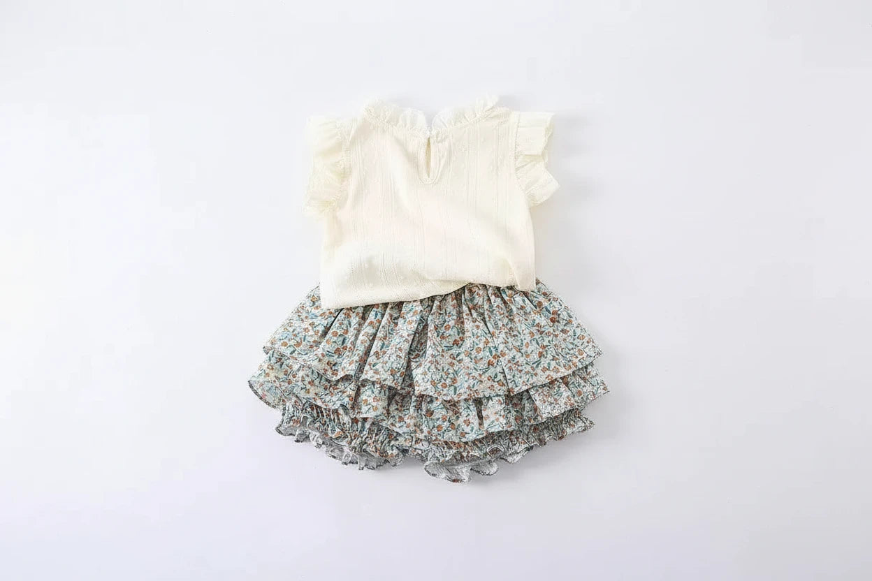 Girls Summer Top and Skirt Set - Kidnor