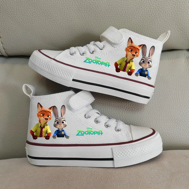 Kids' Zootopia High-Top Canvas Shoes - Judy & Nick Sneakers Ages 7-13