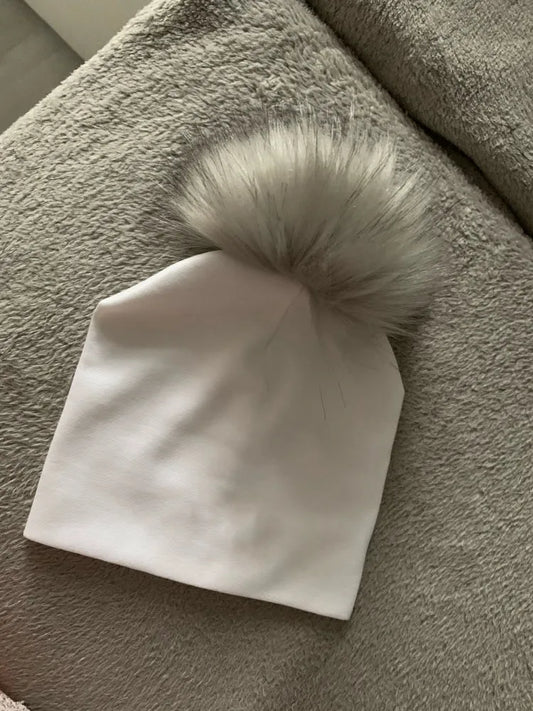 Kids Cotton Pom-Pom Beanie Hats