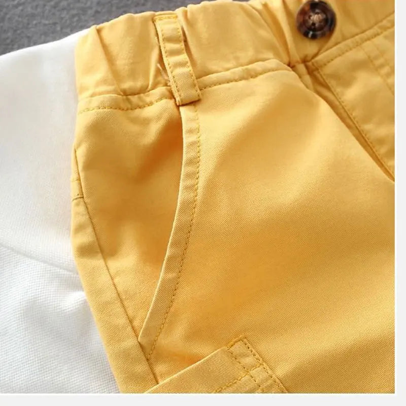 Boys Solid Color Casual Shorts - Kidnor