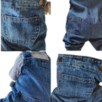 Toddler Denim Overalls - Solid Color Jumpsuit for Kids Ages 1-3