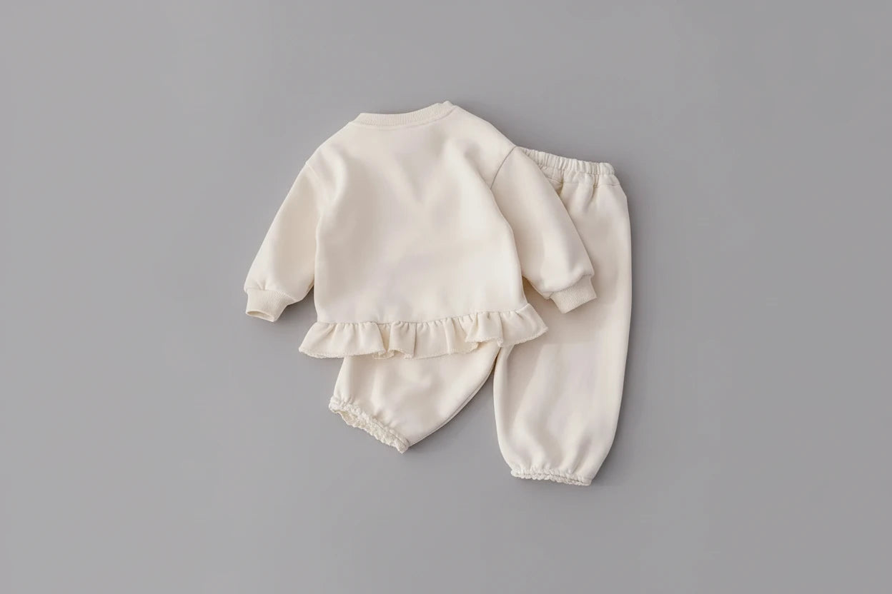 Girls' Cartoon Hoodie & Pants Set - 2-Piece Outfit Ages 1-8