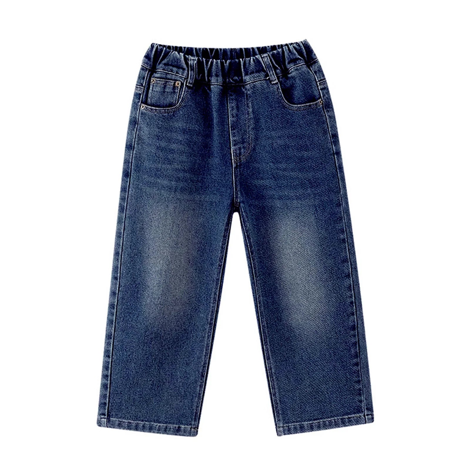 Kinder-Jeans mit weitem Bein – gerade geschnittene Hose mit elastischem Bund (3–16 Jahre)