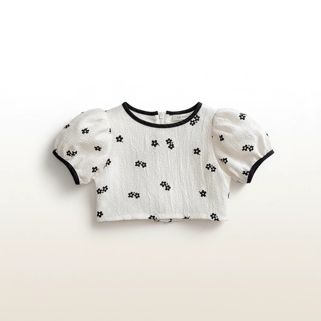 Sommerliches Kurzarm-Shirt-Top & Blumenrock 2-teiliges Set