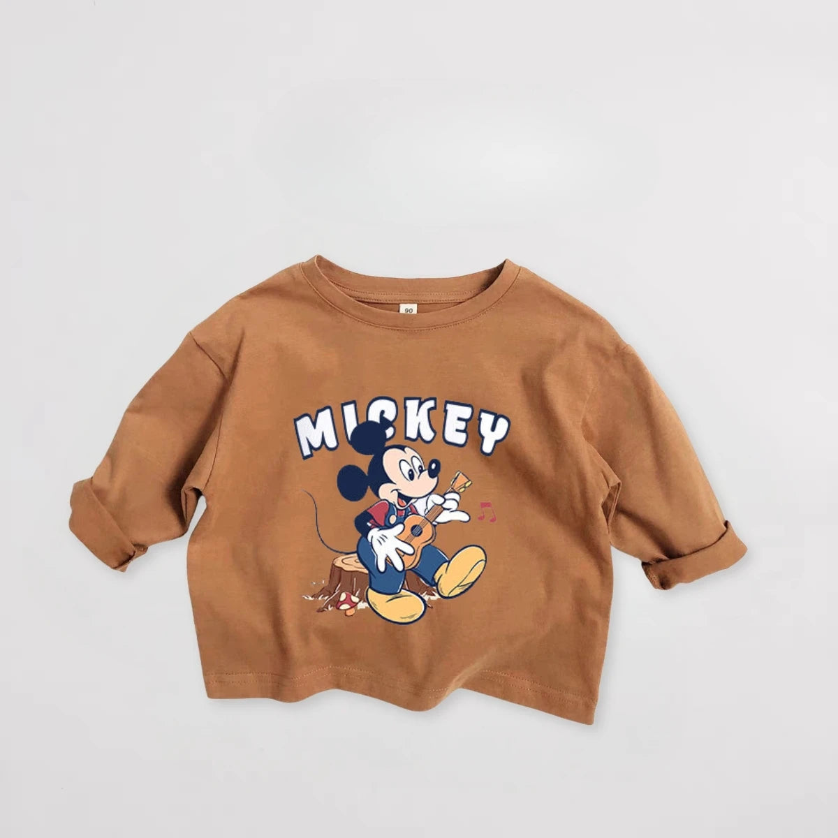 Kids' Mickey Cartoon Long Sleeve Shirt - Disney Character Tee Ages 1-3