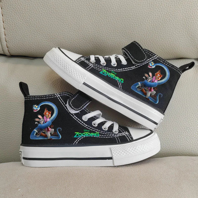 Kids' Zootopia High-Top Canvas Shoes - Judy & Nick Sneakers Ages 7-13