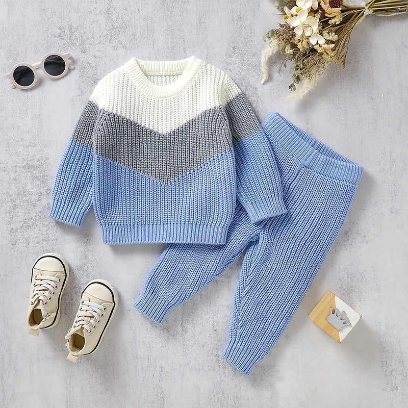 Baby Clothes Set Knit Newborn Girl Boy Long Sleeve