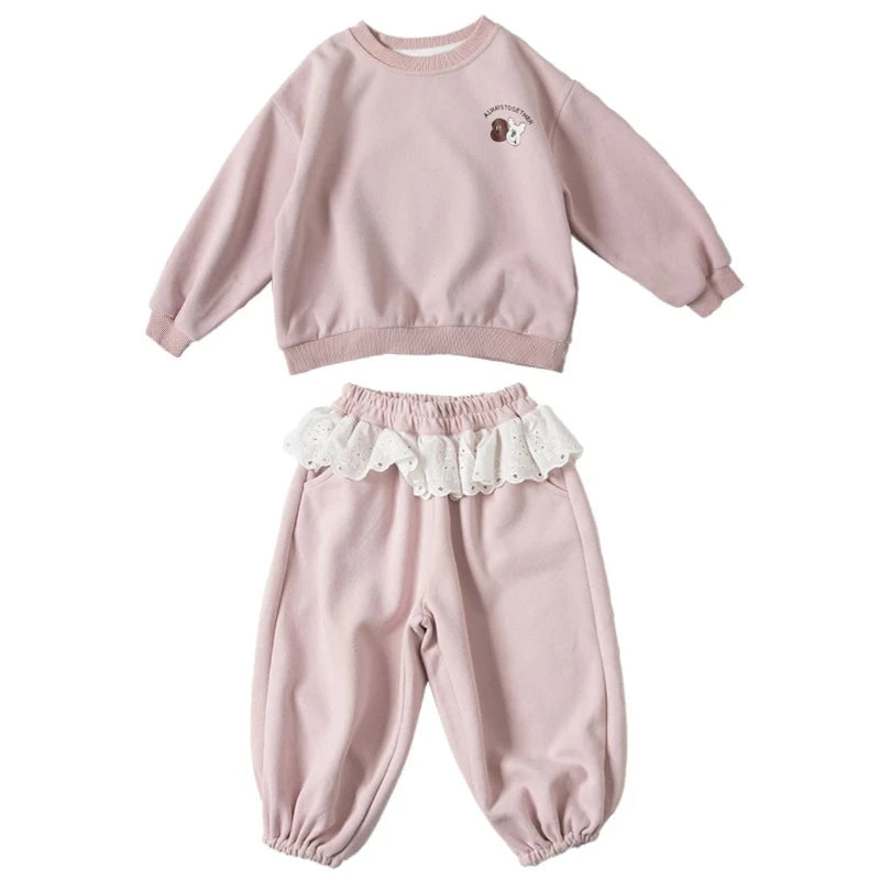 Baby Girl Set – Sweatshirt & Pants