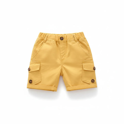 Boys Solid Color Casual Shorts - Kidnor