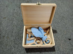 Personalized Baby Gift Box, Wooden Rattle Newborn Gift, Custom Wood Keepsake Box, Baby Teething Gift New Mom Gift Pacifier