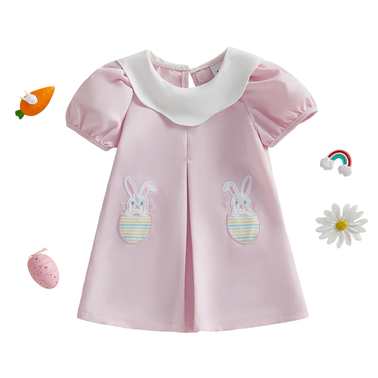 Easter Bunny Embroidery Dress - Kidnor