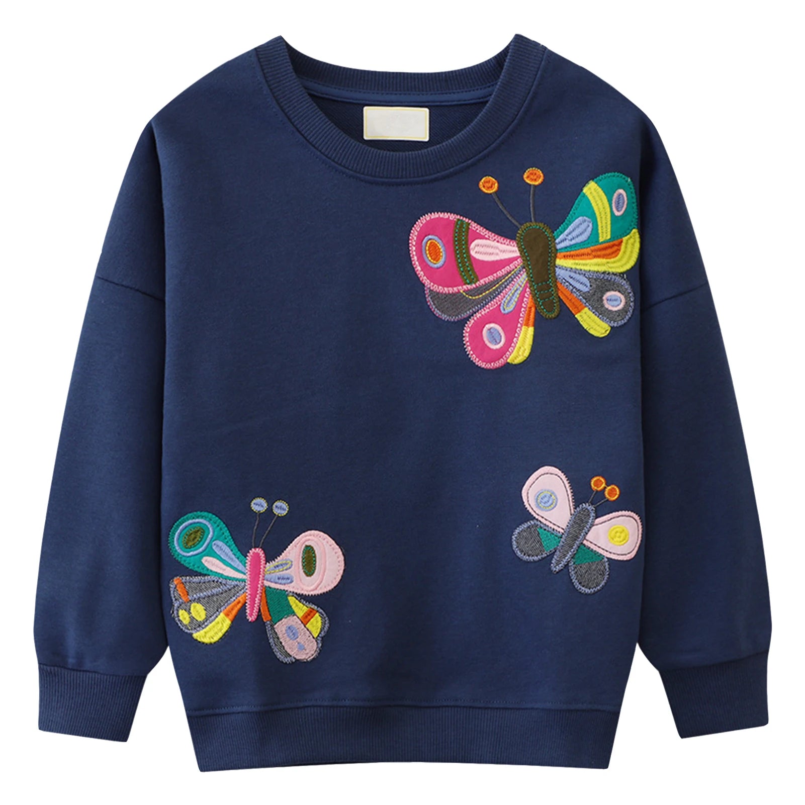 Girls Embroidered Crew Neck Sweatshirt - Kidnor