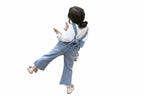 Girls Denim Overalls & White T-Shirt Set - 2-Piece Spring Autumn Outfit