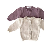 Girls' Knitted Cardigan - Princess Crochet Sweater