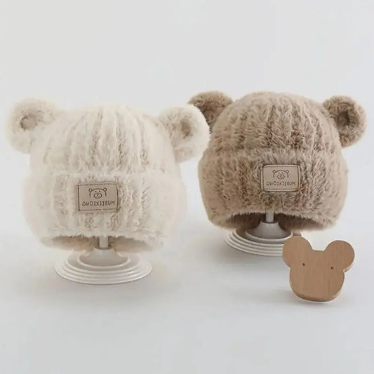 Winter Baby Hat with Bear Ears – Plush, Cozy & Lightweight for 1–4-Year-Old Boys & Girls.