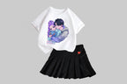 Kpop Demon Hunters Mädchen T-Shirt & Rock Set - Kawaii Cartoon Sommer Outfit