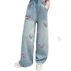 Girls Straight Denim Pants - Kidnor