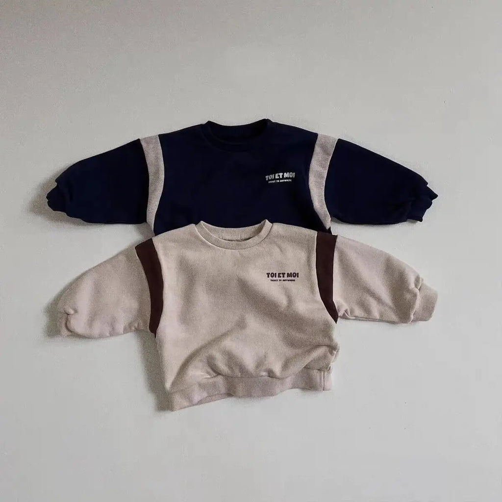 Long Sleeve Letter Print Sweatshirt - Kidnor