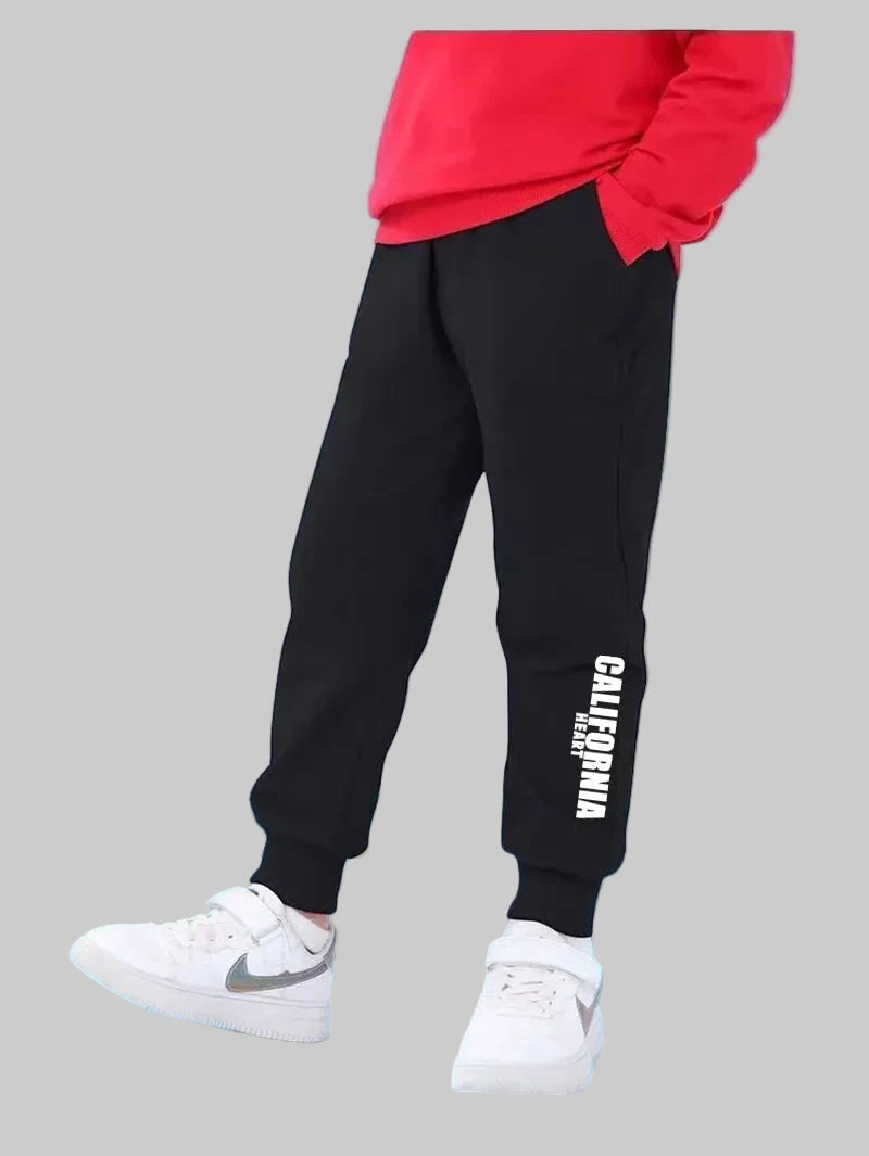 California-Cotton Sweatpants with Elastic Band Children - Kidnor