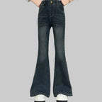 Girls High Waist Flared Jeans - Kidnor