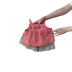 Girls' Cherry Embroidered Shirt & Shorts Set - 2-Piece Summer Outfit