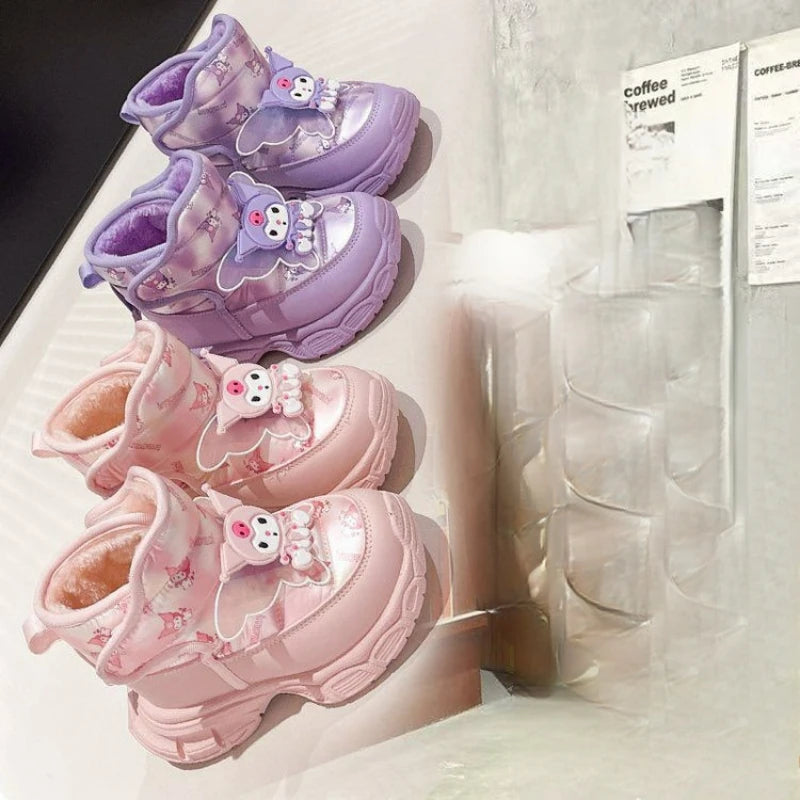 Kids'Casual Shoes Boots Kuromi PU Leather Winter