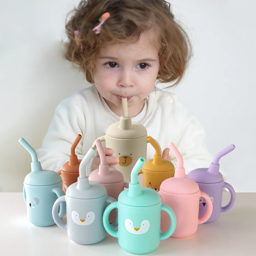 Newborn Feeding Portable Drinkware Baby Food Storage Snacks Cup Infant Sippy Cup Silicone   Feed Water Bottle Baby Accessories
