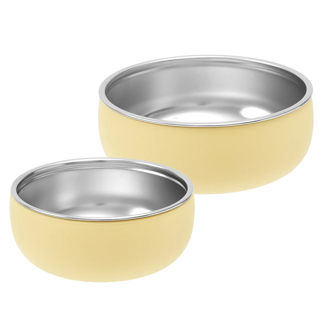Color Kids 2PCS Stainless Steel Bowl Tableware Set For Baby Feeding Detachable Silicone Food Dish Plate BPA Free Kids Dinnerware
