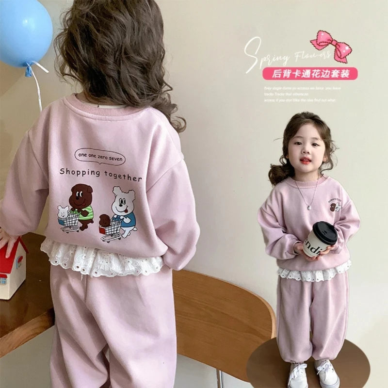 Baby Girl Set – Sweatshirt & Pants