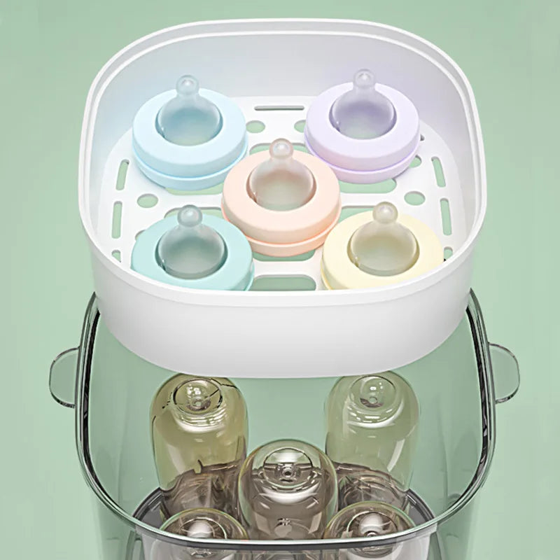 Baby Electric Steam Bottle Sterilizer Feeding Bottle Sterilizers Milk Warmer Electric Kid Bottle Sanitizer with Timer