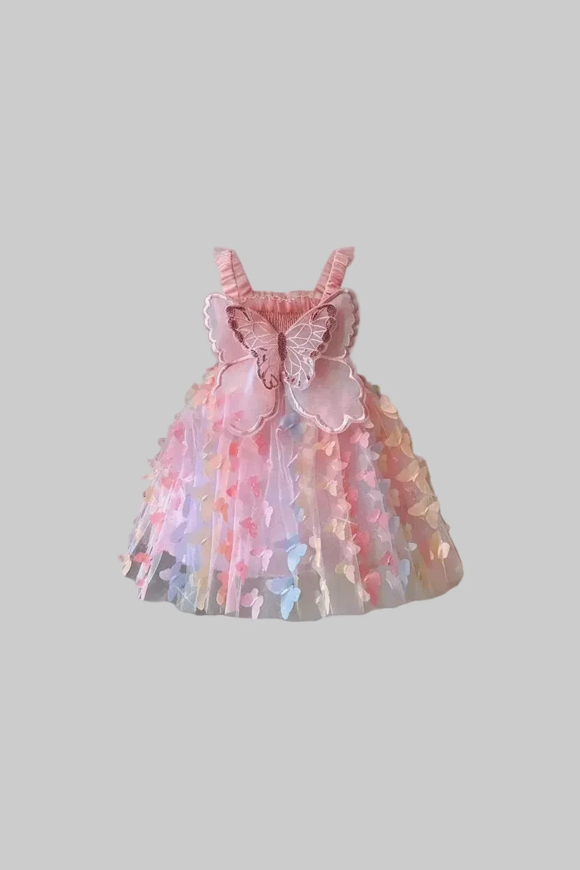 Girls Butterfly Wings Party Dress - Kidnor