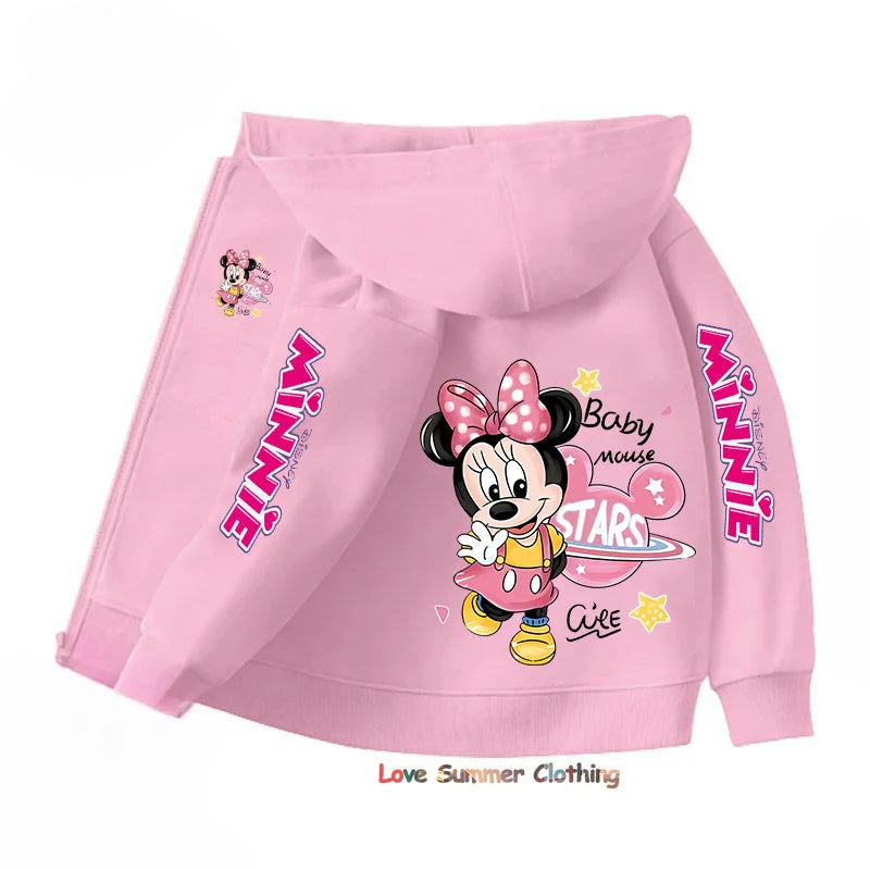 Kids Mickey Minnie Zip Up Hoodie - Kidnor
