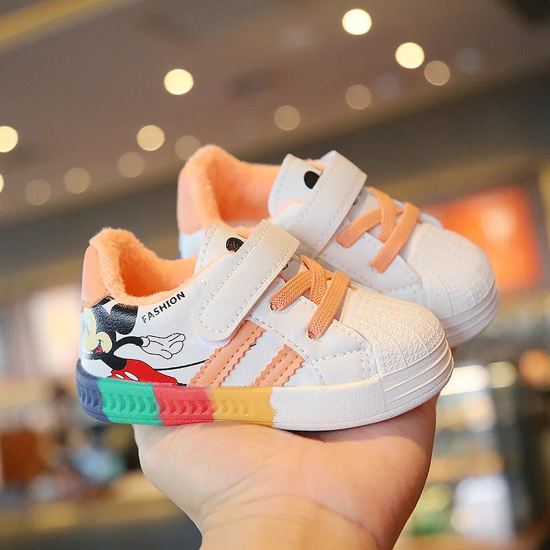 Mickey & Minnie Kids’ Sneakers – Breathable, Soft, Casual Sport Shoes