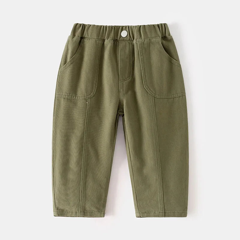 Solid Color Casual Trousers - Kidnor
