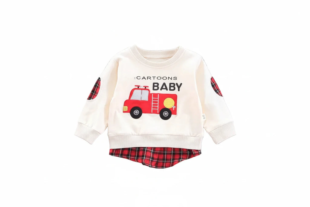 Kids' Cartoon Long Sleeve T-Shirt - Unisex Autumn Casual Top