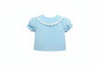 Lace Trim Peter Pan Collar Blouse - Kidnor