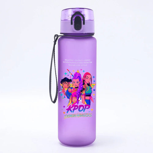 K Pop Demon Hunters Water Bottle Girls Summer Sports Large Capacity