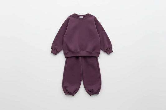 Cotton Hoodie and Pants Two Piece Set Mid-Sized Childrens - Kidnor